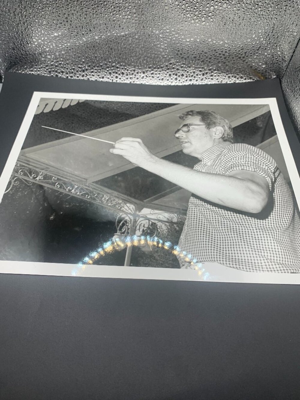 Vintage 8 x10 Black & White Photo of Composer Van Alexander at Disneyland